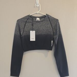 Gymshark Adapt Ombre Long Sleeve Crop Top Size Medium